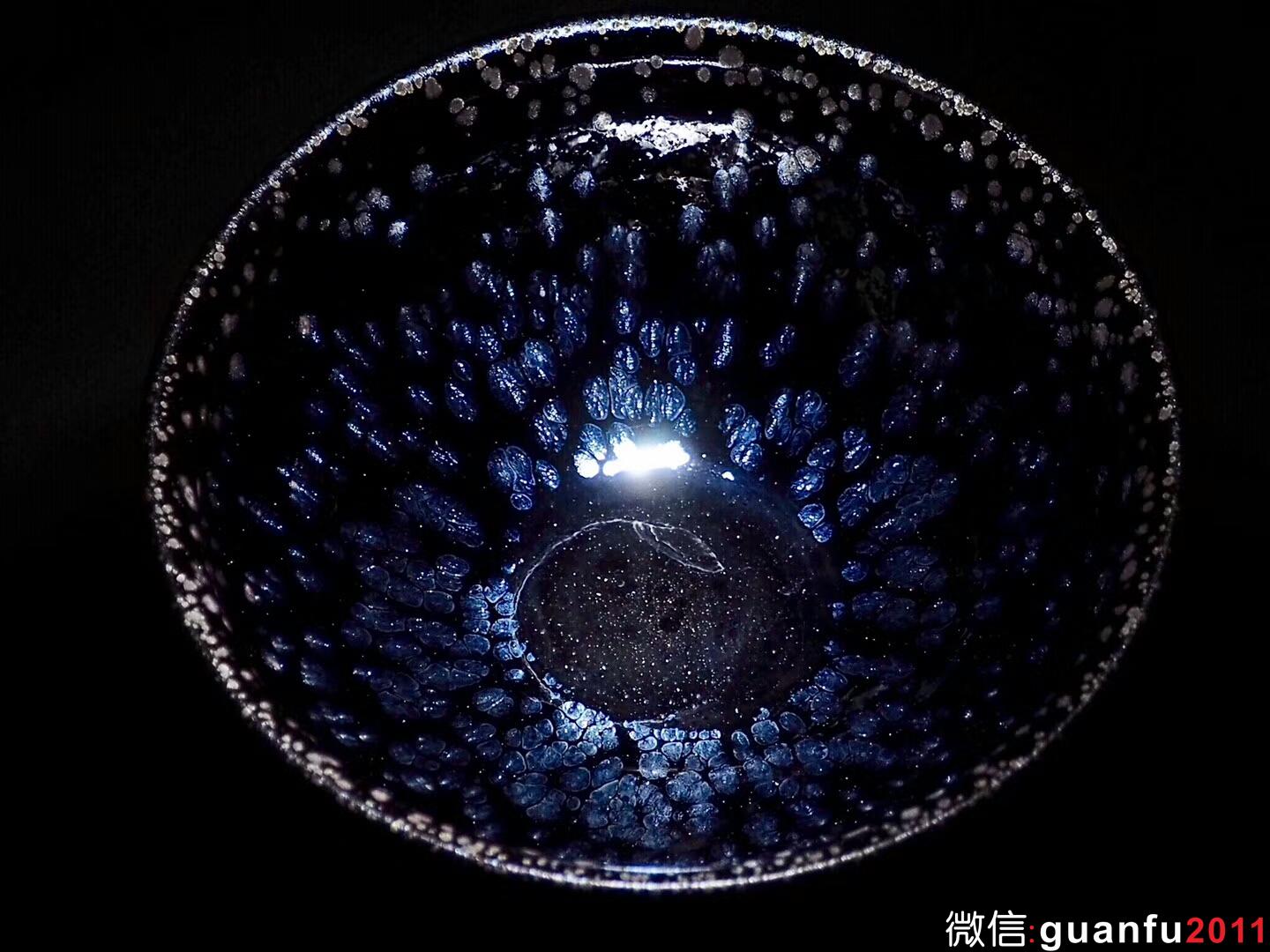 【落葉】葉詩超師傅 鷓鴣藍斑標準束口盞：口徑10.7