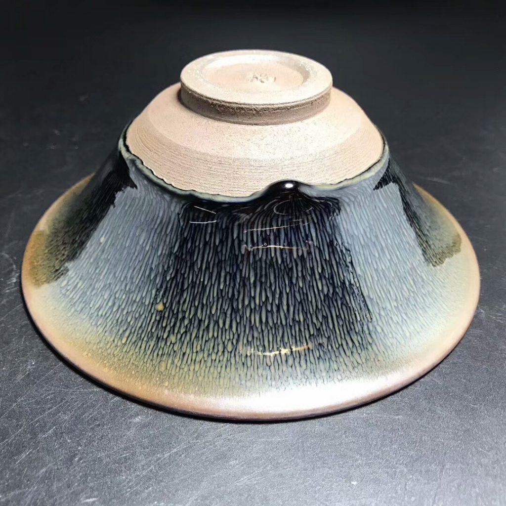 葉禮旺-兔毫大盞 精品青毫大撇口：15.5*6.2