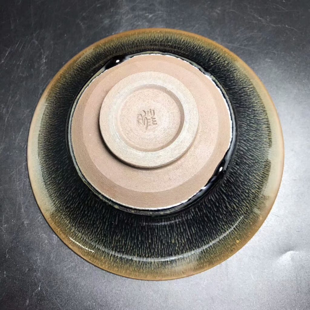 葉禮旺-兔毫大盞 精品青毫大撇口：15.5*6.2