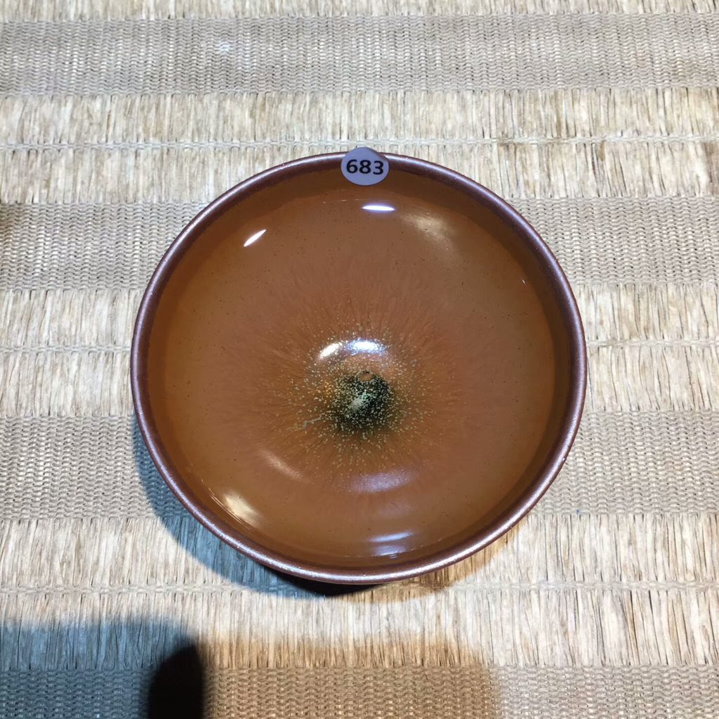 陳瑜 龍窯柴燒手工盞 柿紅釉斂口：8.8*5