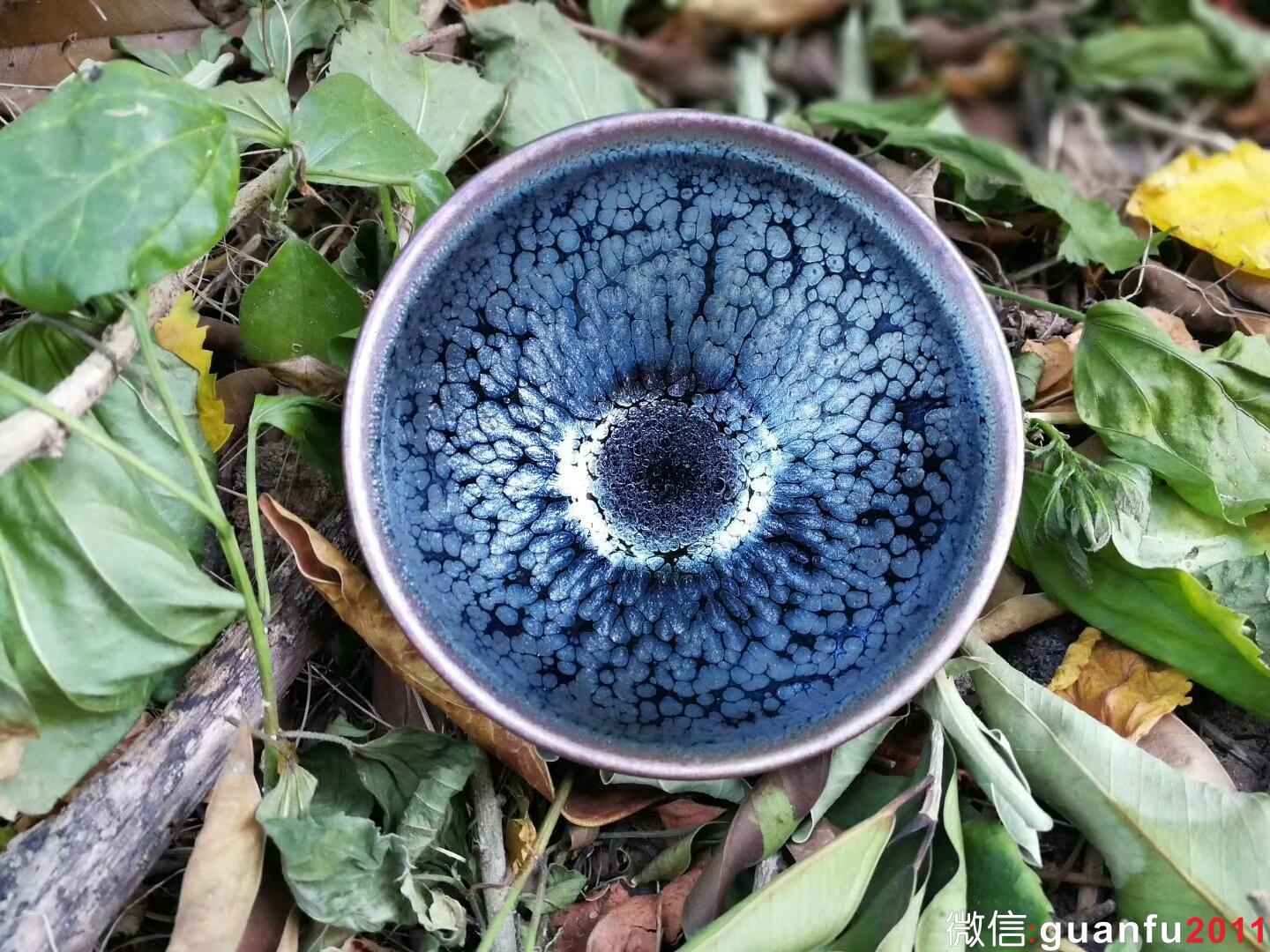 范奇明“藍(lán)油滴”：口徑8.8*5.3 油滴飽滿