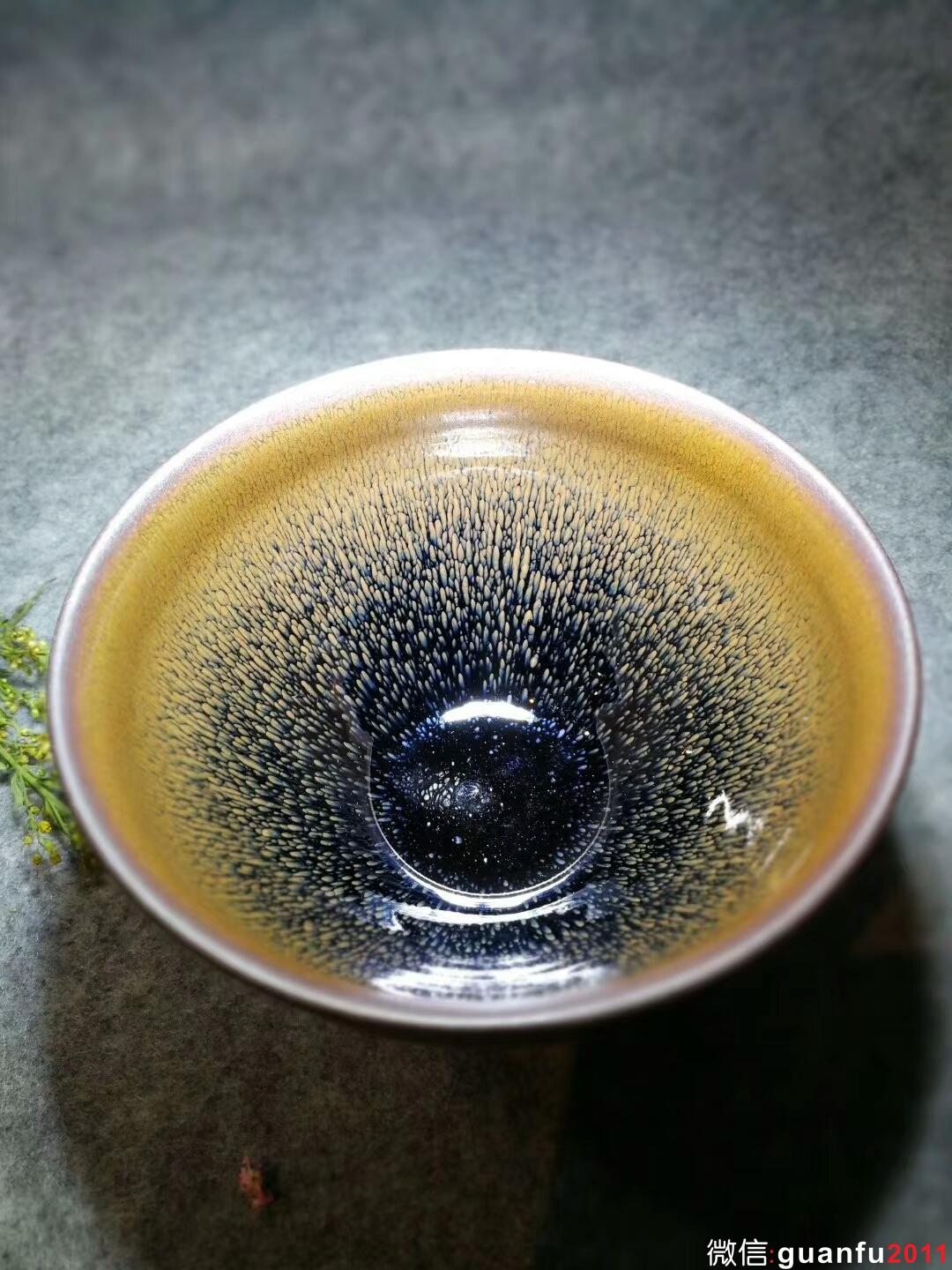 葉禮旺精美兔毫：口徑12.5*8 經(jīng)典淚釉