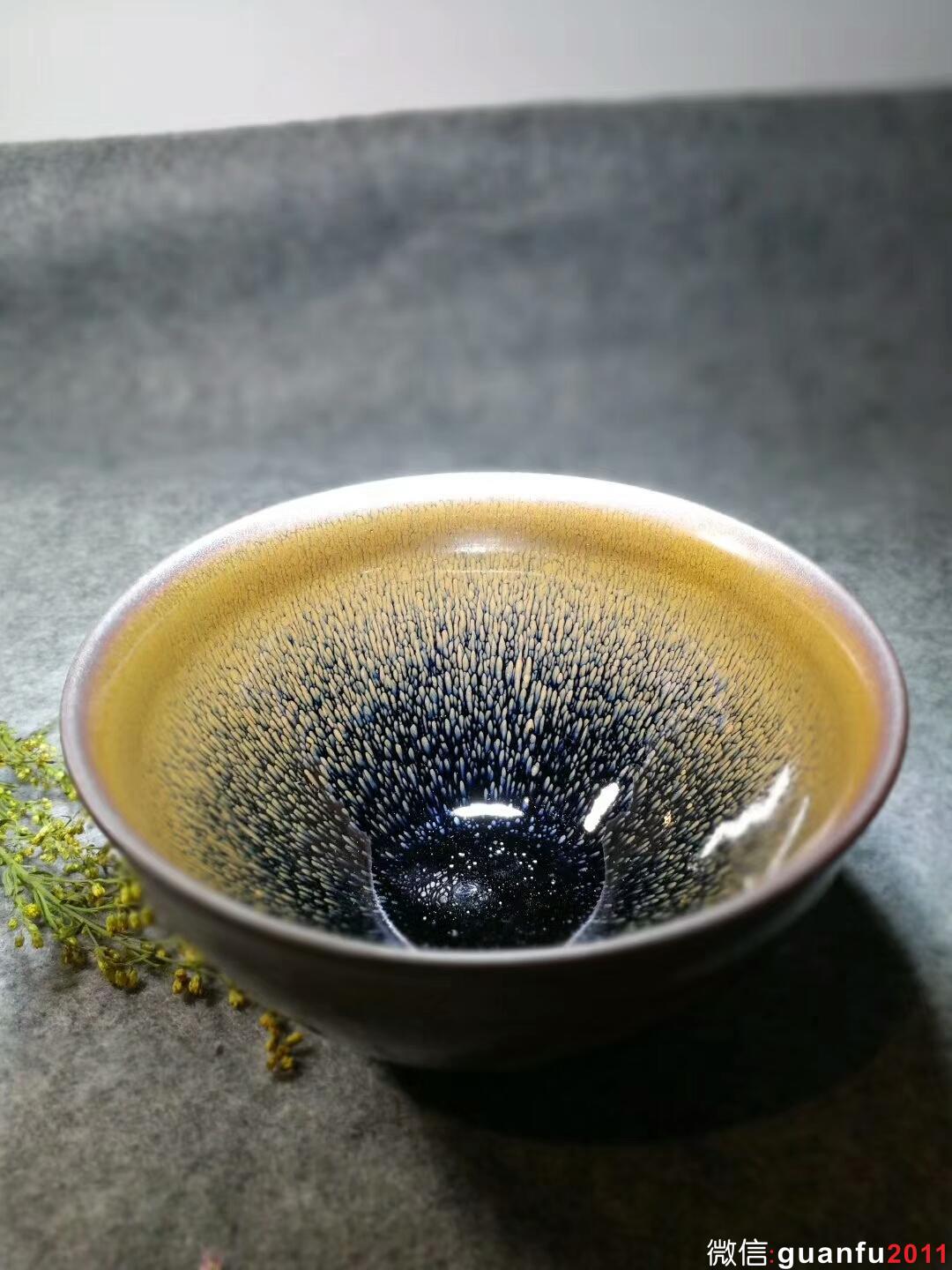 葉禮旺精美兔毫：口徑12.5*8 經(jīng)典淚釉