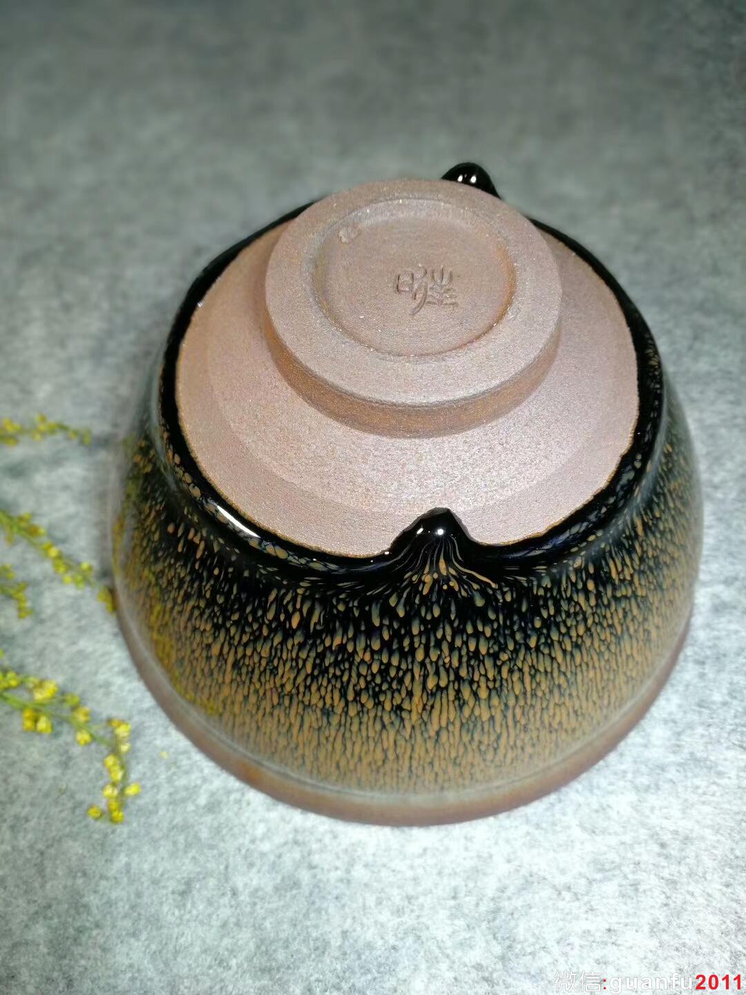 葉禮旺精美兔毫：口徑12.5*8 經(jīng)典淚釉