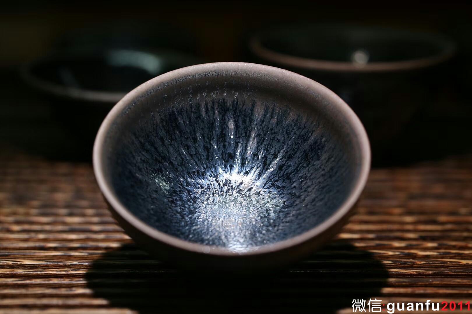 孫建興大師早期油滴盞 束口：9.3*5.2