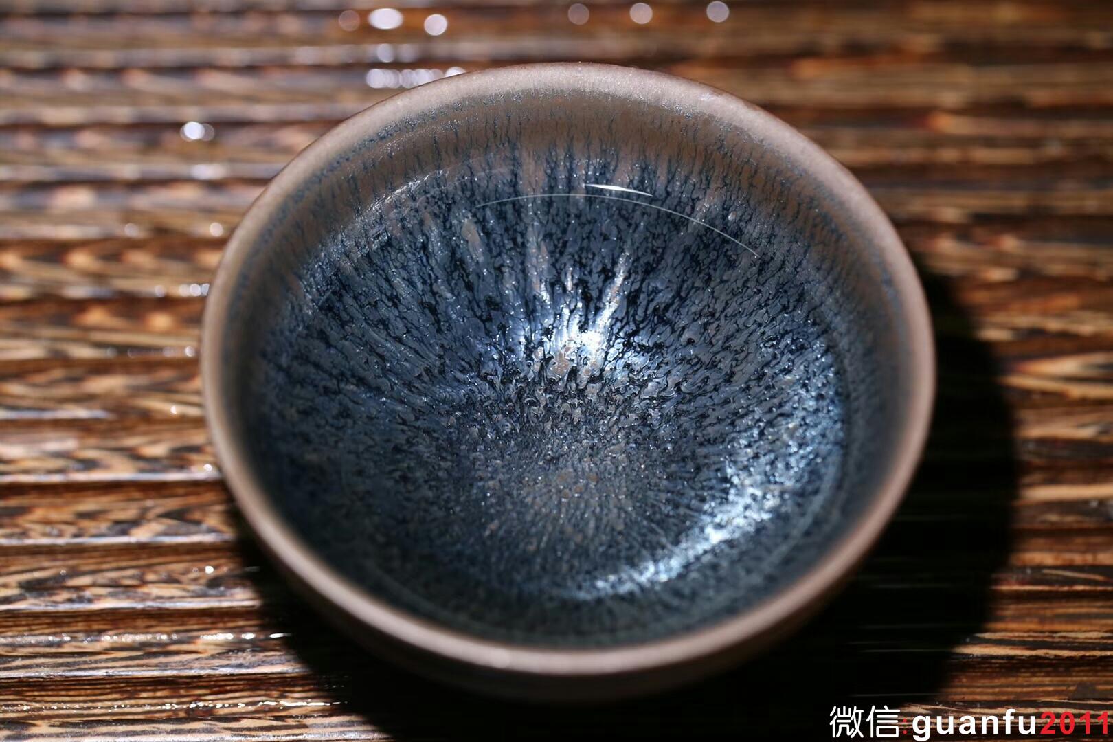 孫建興大師早期油滴盞 束口：9.3*5.2