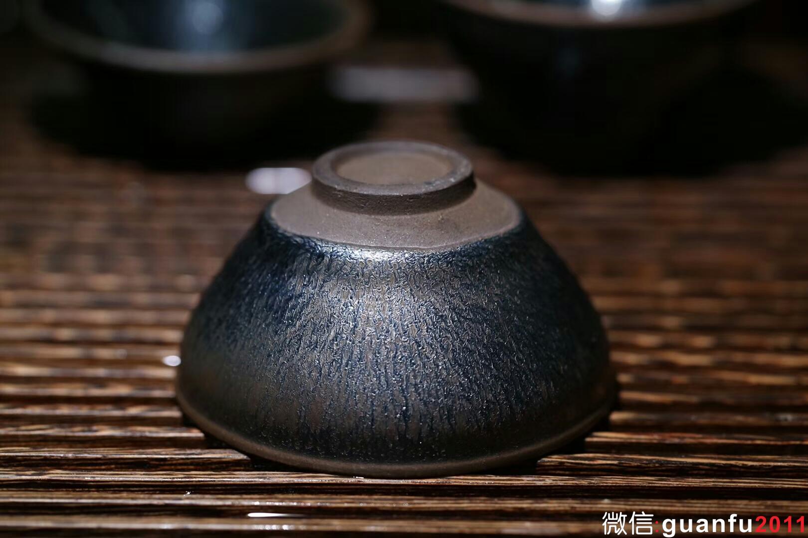 孫建興大師早期油滴盞 束口：9.3*5.2