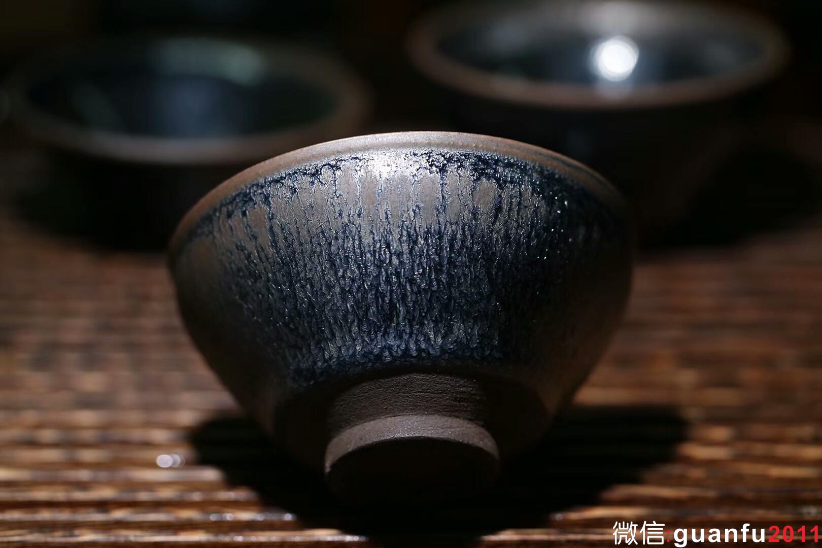 孫建興大師早期油滴盞 束口：9.3*5.2