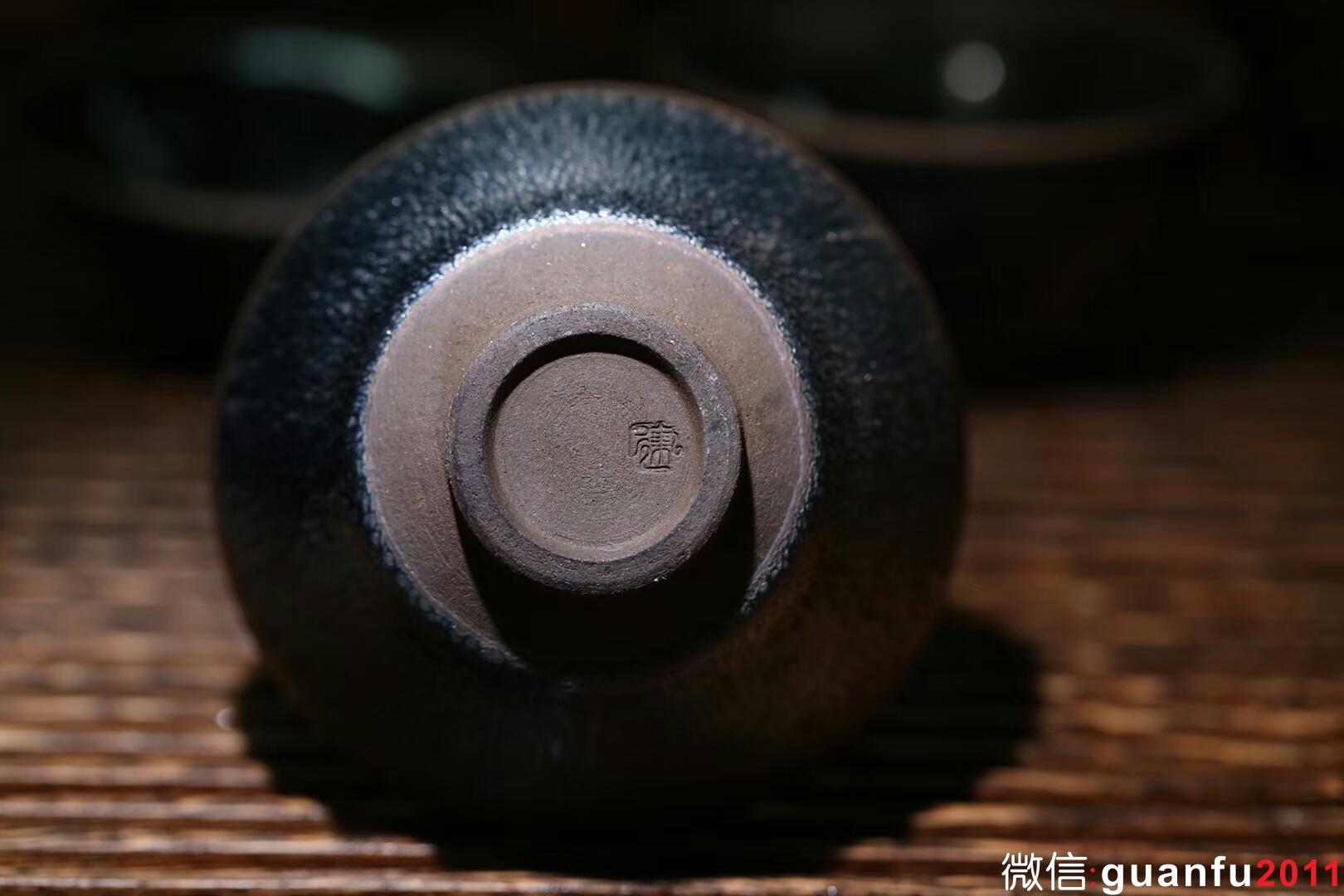 孫建興大師早期油滴盞 束口：9.3*5.2