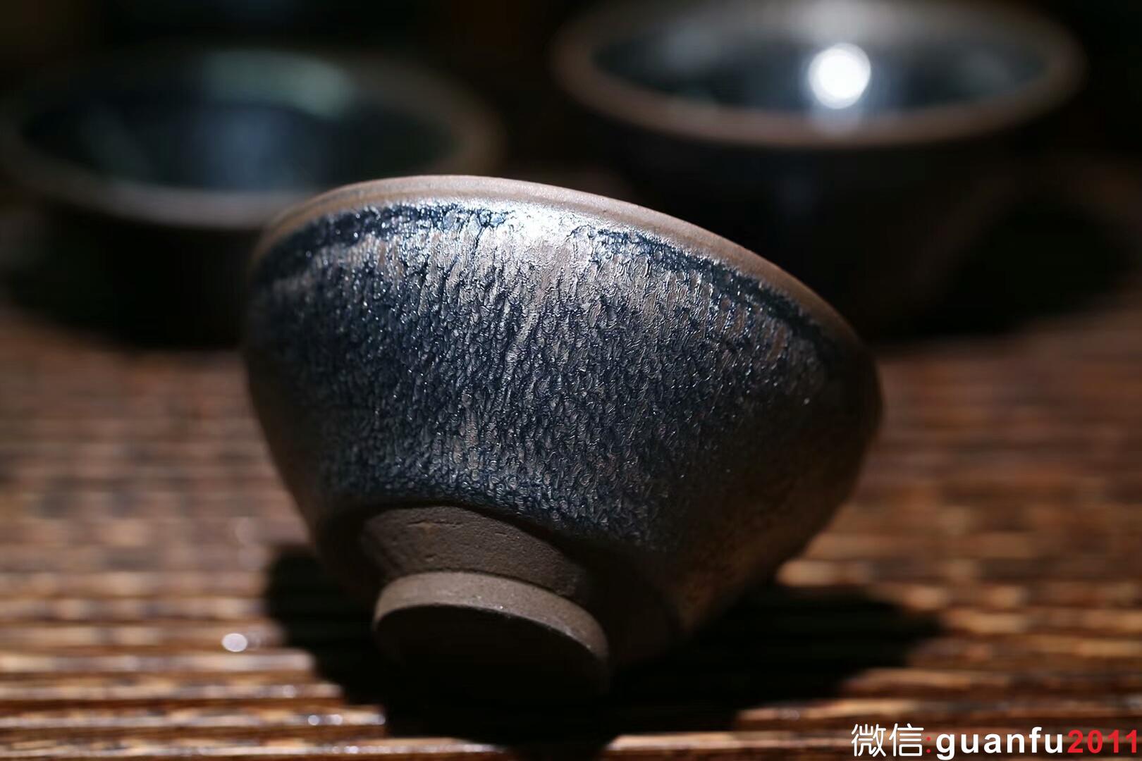 孫建興大師早期油滴盞 束口：9.3*5.2