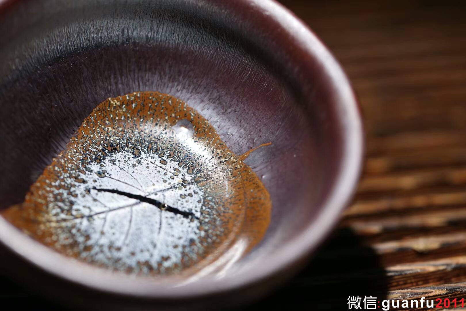 孫建興大師 虹彩木葉盞 束口：口徑8.6