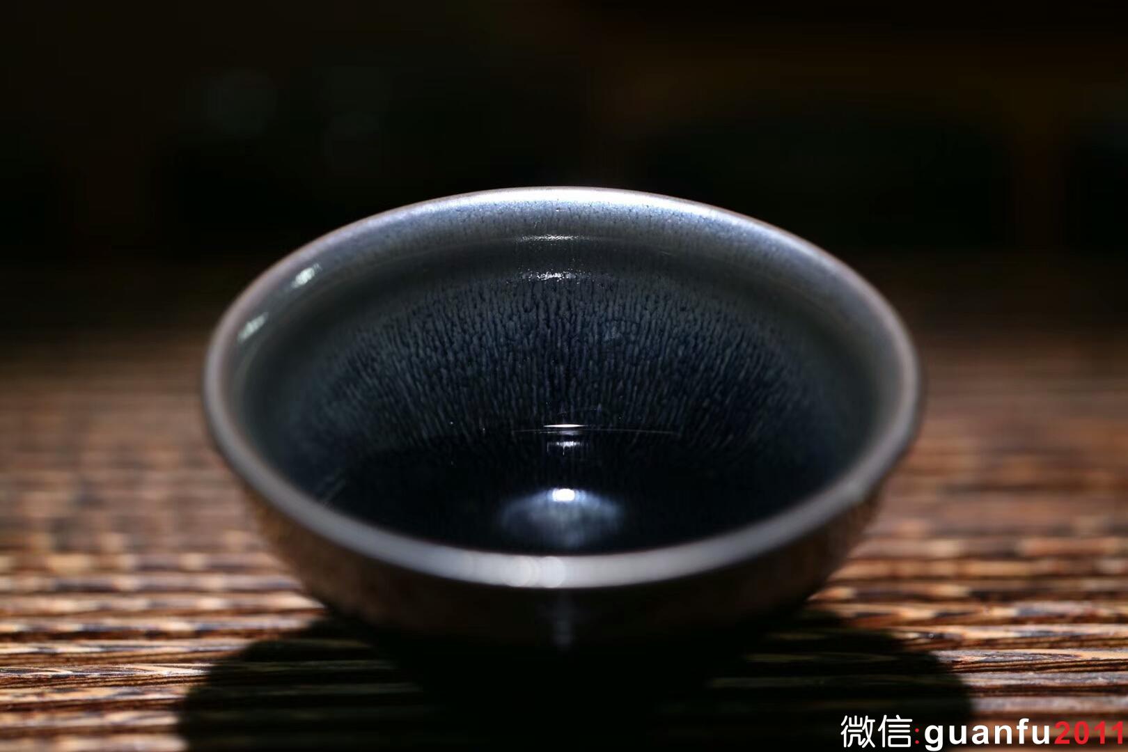 孫建興大師作品 銀兔毫建盞 束口：口徑9*5