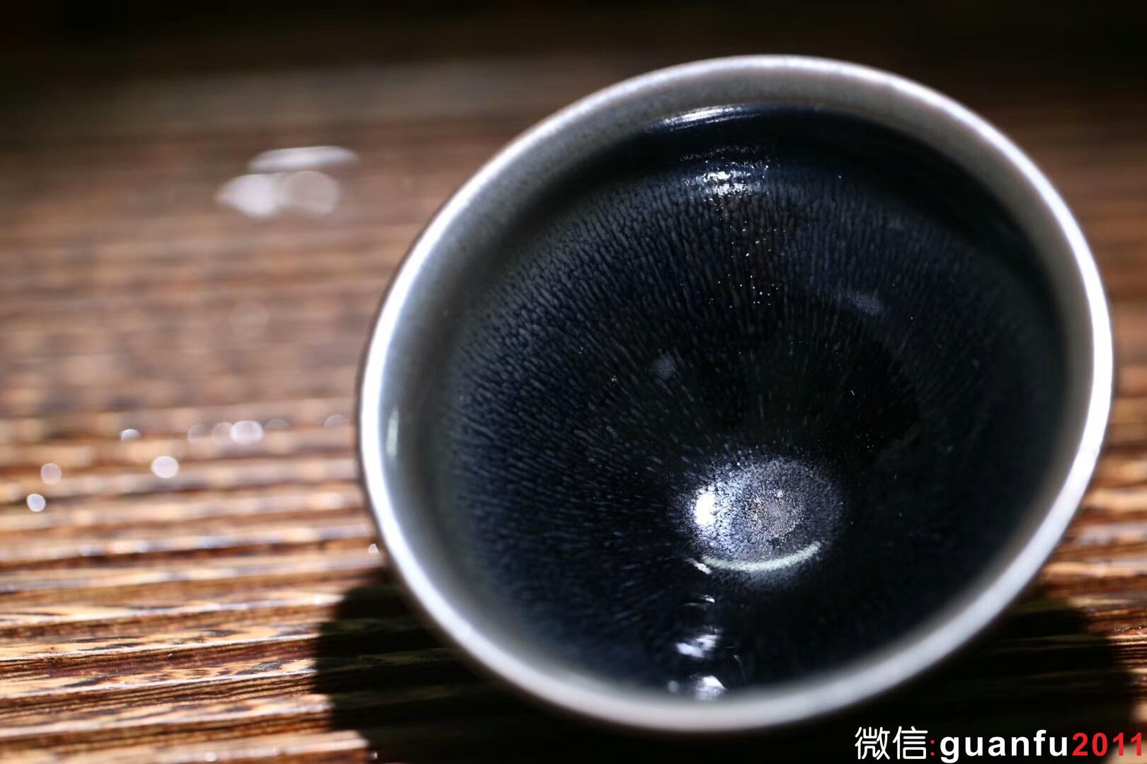 孫建興大師作品 銀兔毫建盞 束口：口徑9*5