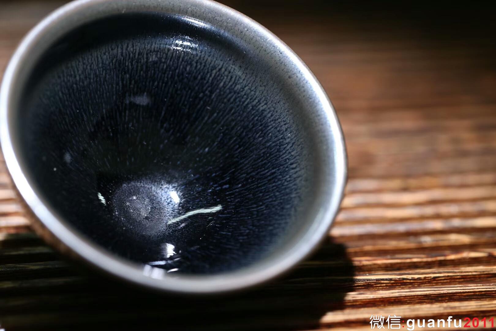 孫建興大師作品 銀兔毫建盞 束口：口徑9*5