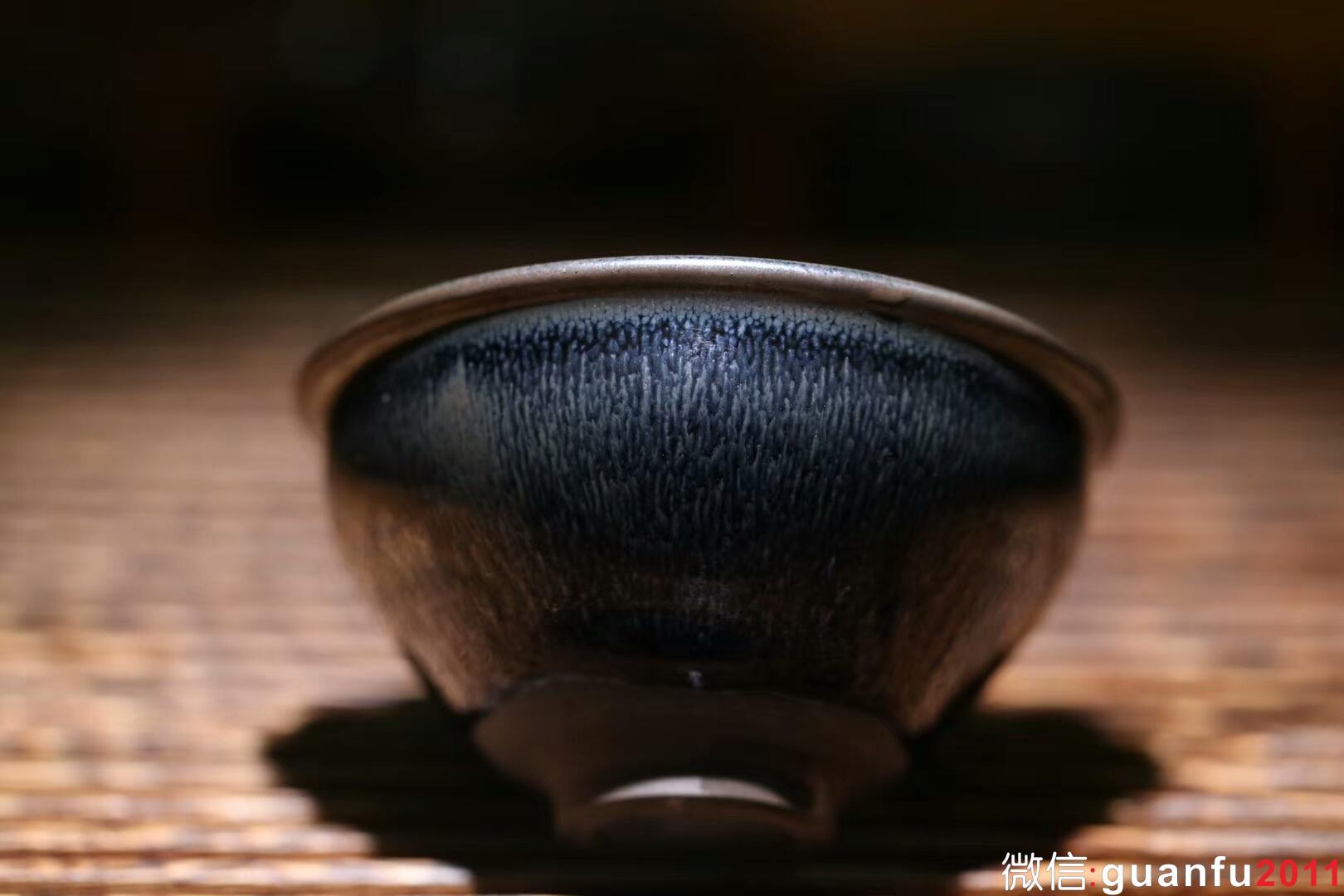 孫建興大師作品 銀兔毫建盞 束口：口徑9*5