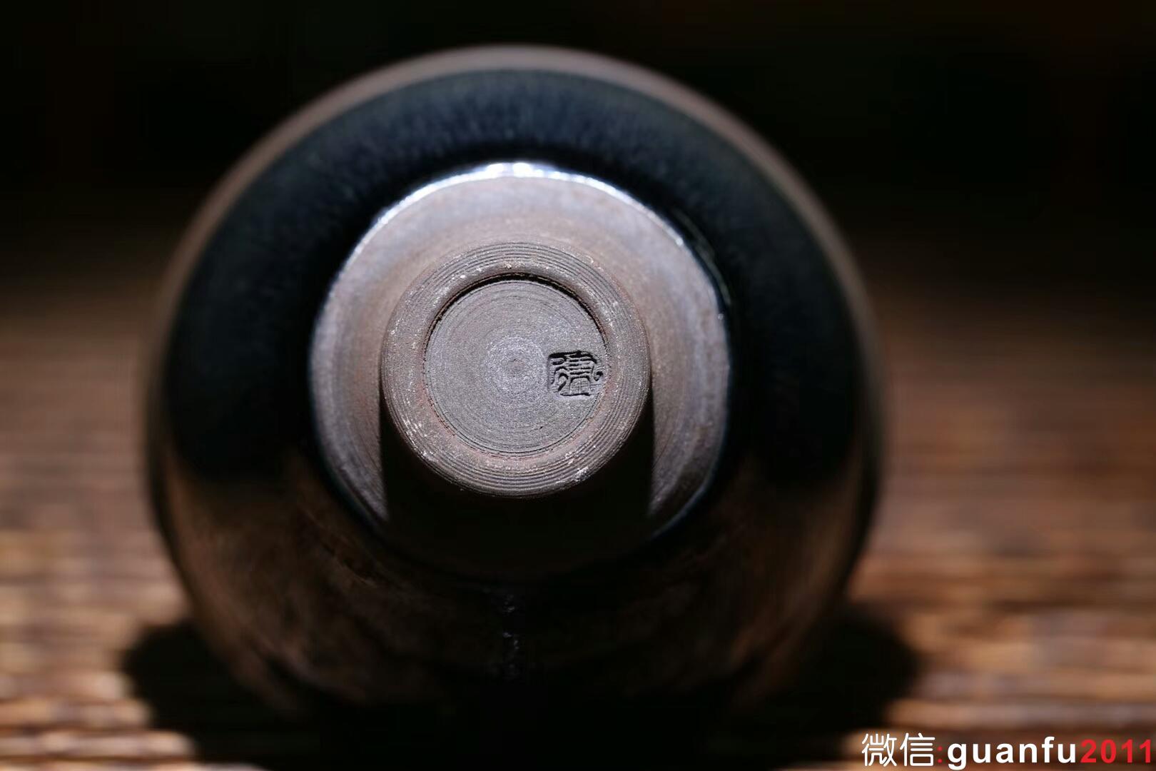 孫建興大師作品 銀兔毫建盞 束口：口徑9*5