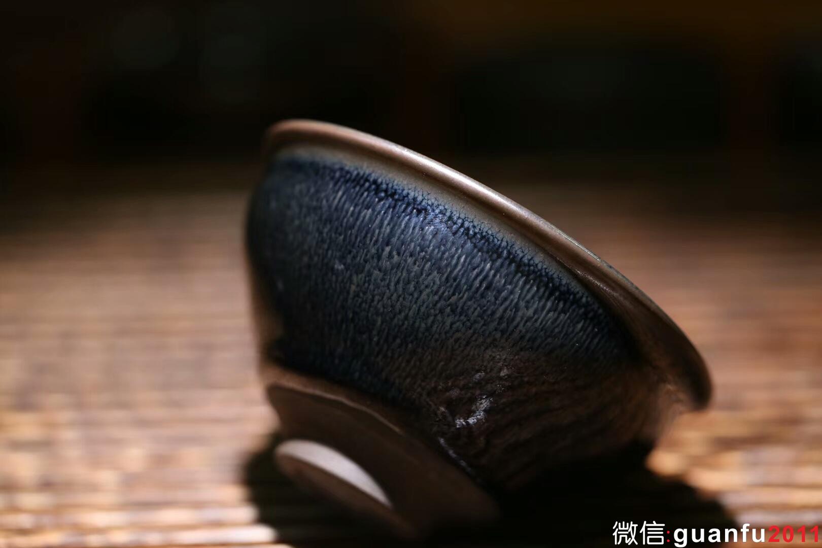 孫建興大師作品 銀兔毫建盞 束口：口徑9*5