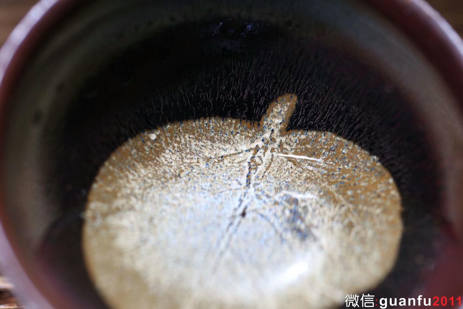 孫建興 窯變紅兔毫木葉盞 釉色豐富