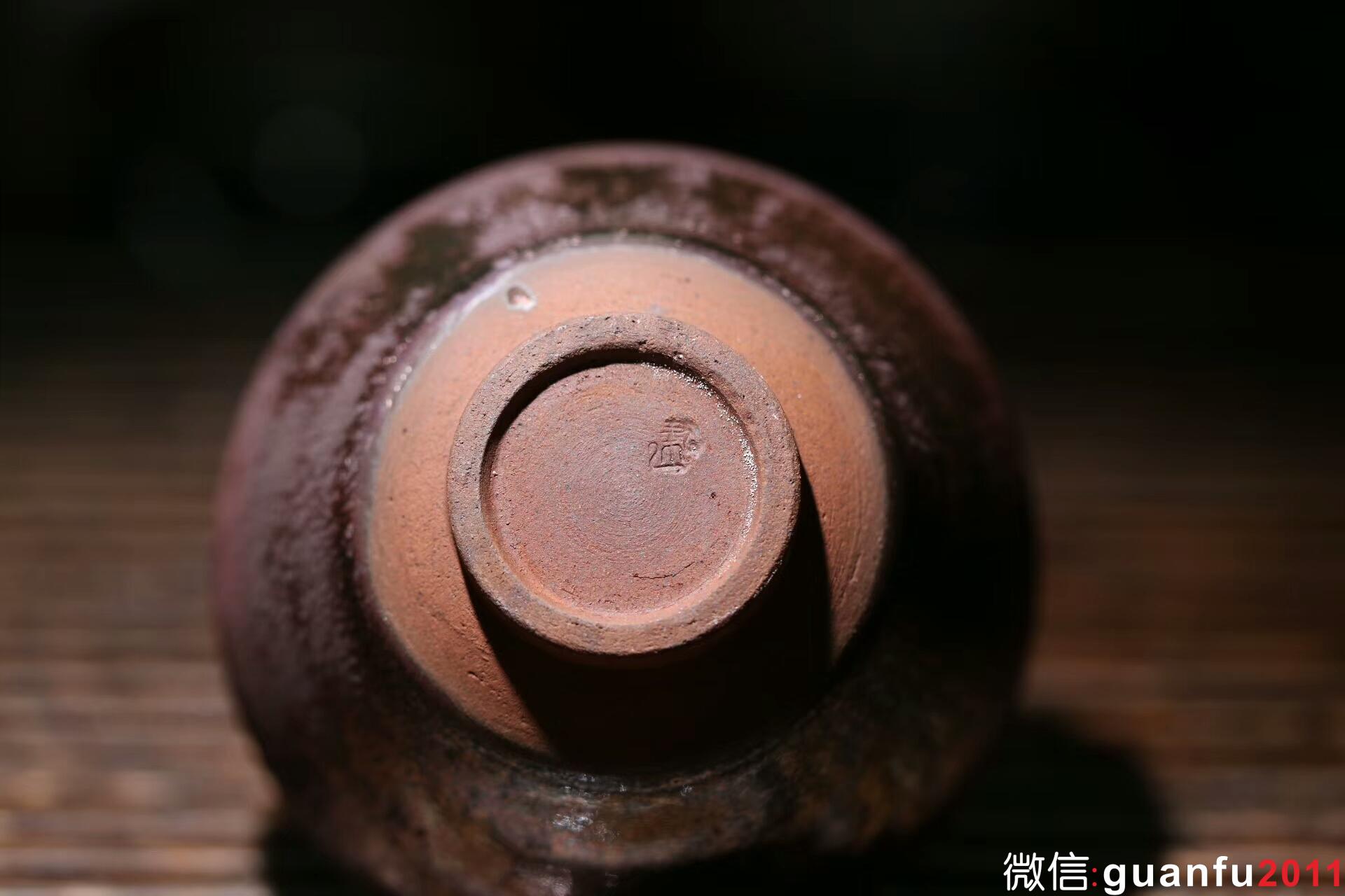 國(guó)家級(jí) 孫建興大師 虹彩金油滴 束口：口徑9