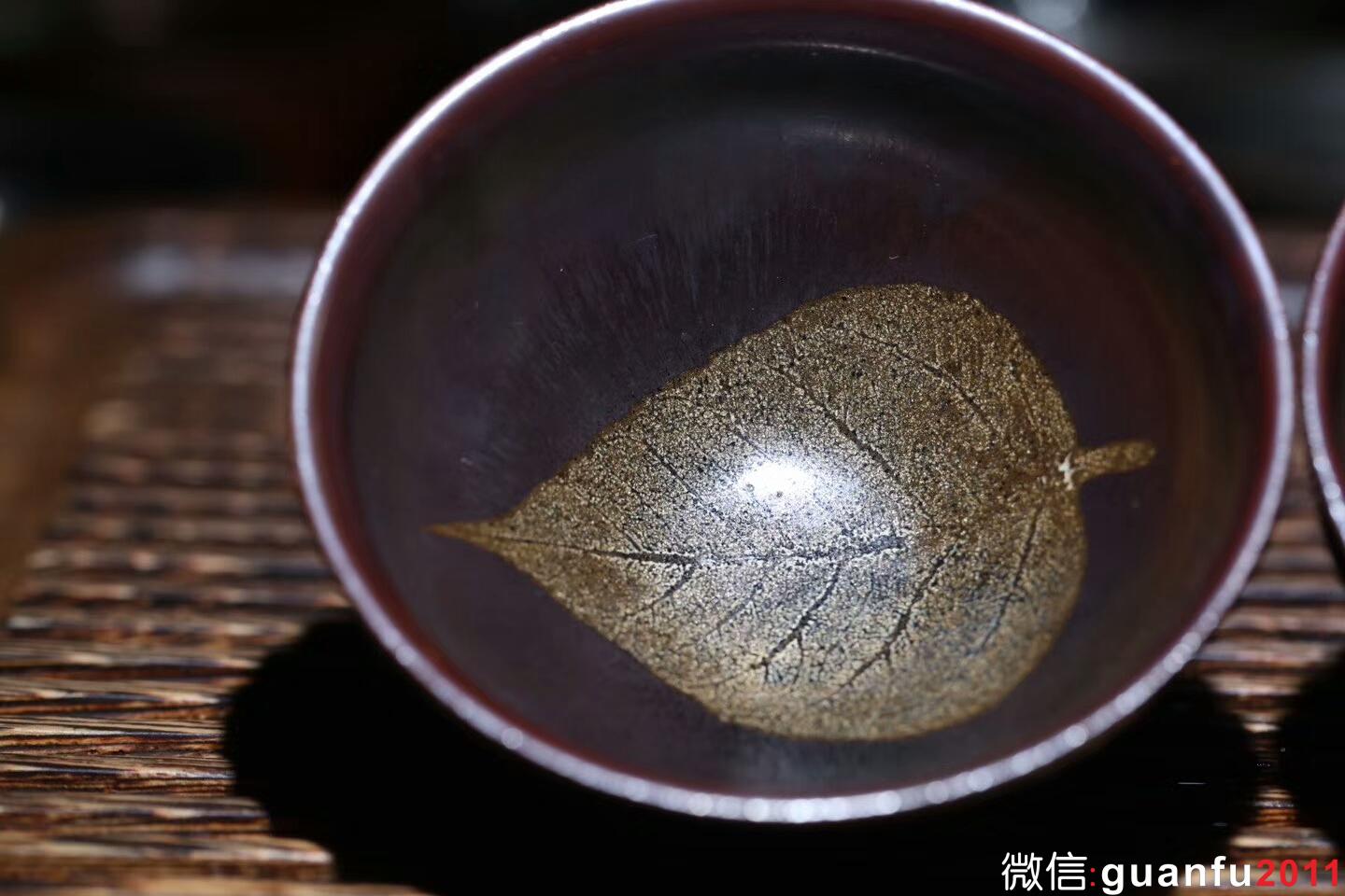 孫建興大師 紅兔毫木葉盞 束口盞：口徑9