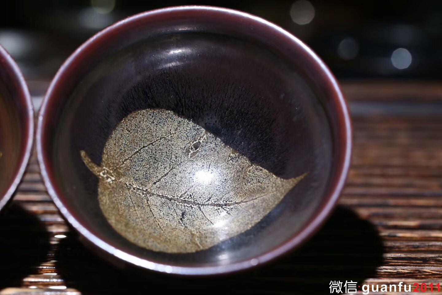 孫建興大師 紅兔毫木葉盞 束口盞：口徑9