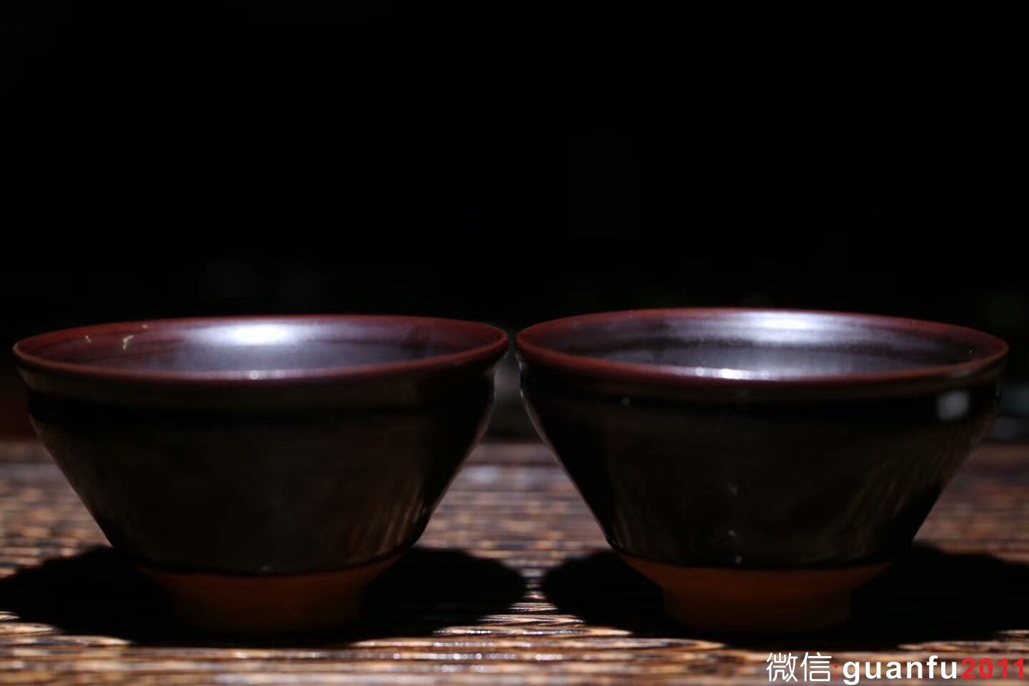 孫建興大師 紅兔毫木葉盞 束口盞：口徑9