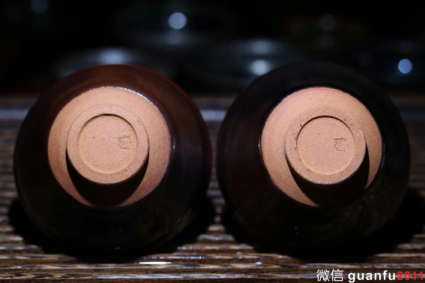 孫建興大師 紅兔毫木葉盞 束口盞：口徑9