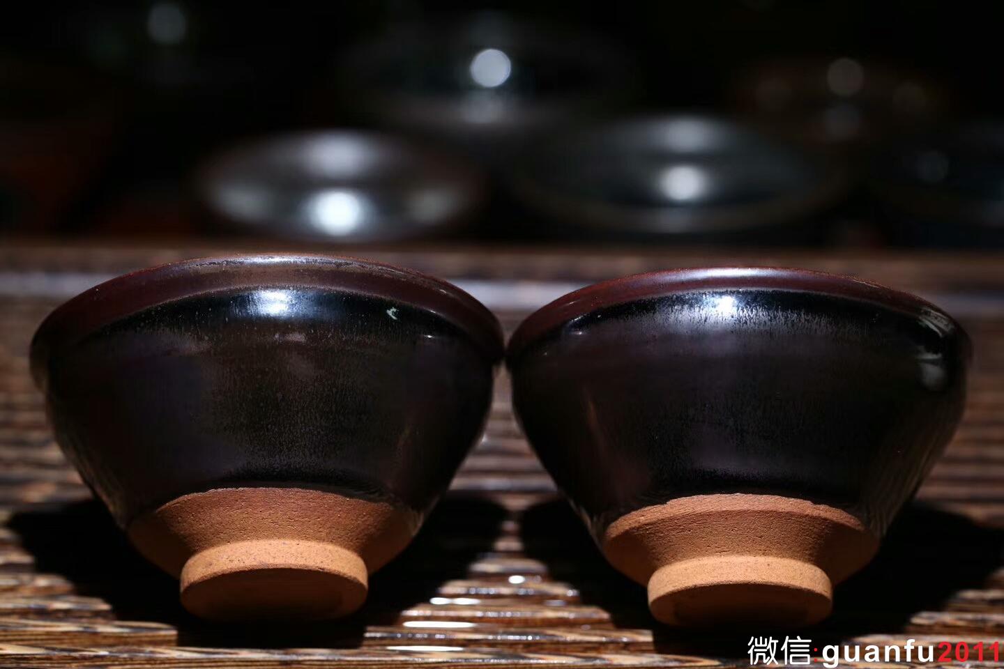 孫建興大師 紅兔毫木葉盞 束口盞：口徑9