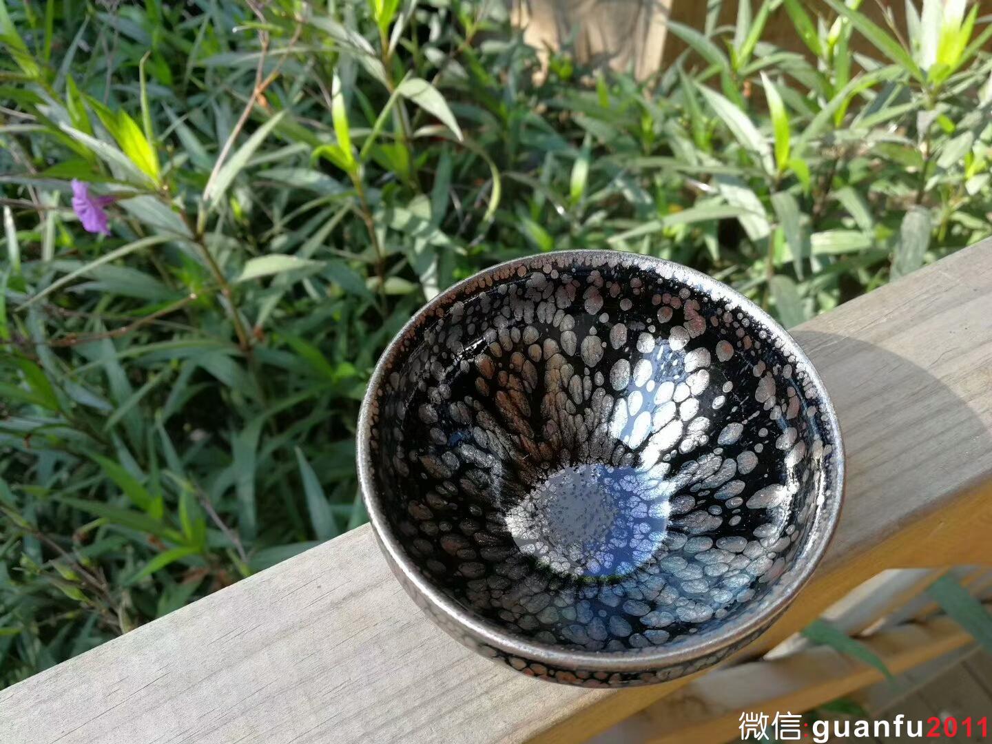 李英手制黑釉銀斑：口徑8.5*5