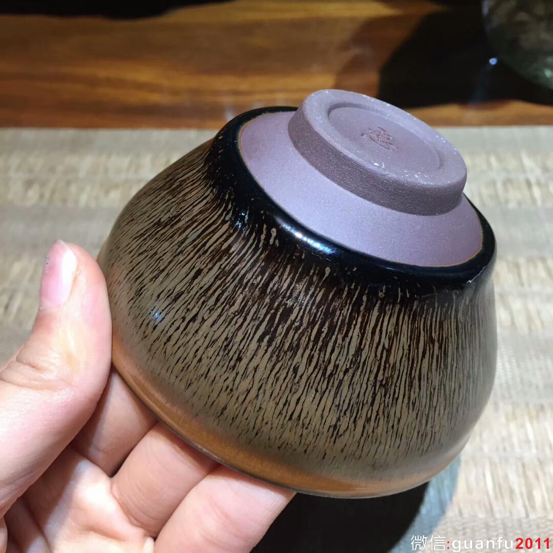 葉禮忠老師 野兔毫 束口盞：口徑9*5