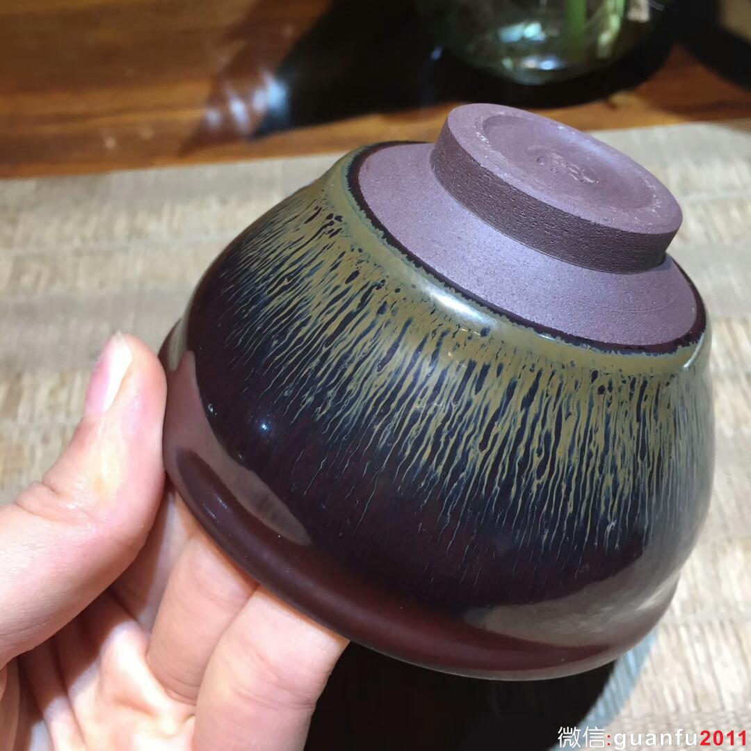 葉禮忠老師 紫氣東來(lái) 束口盞：口徑9*5