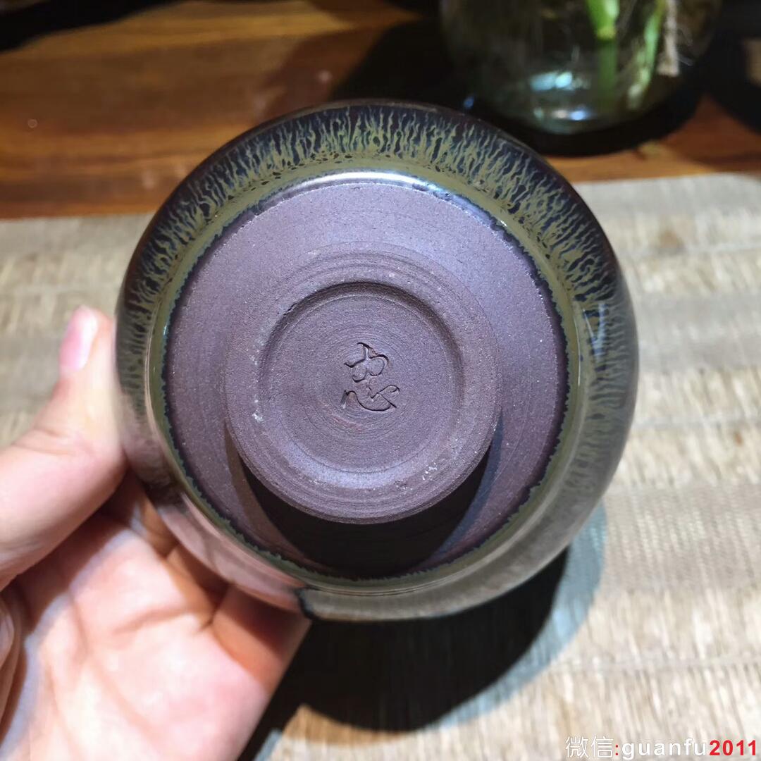 葉禮忠老師 紫氣東來(lái) 束口盞：口徑9*5