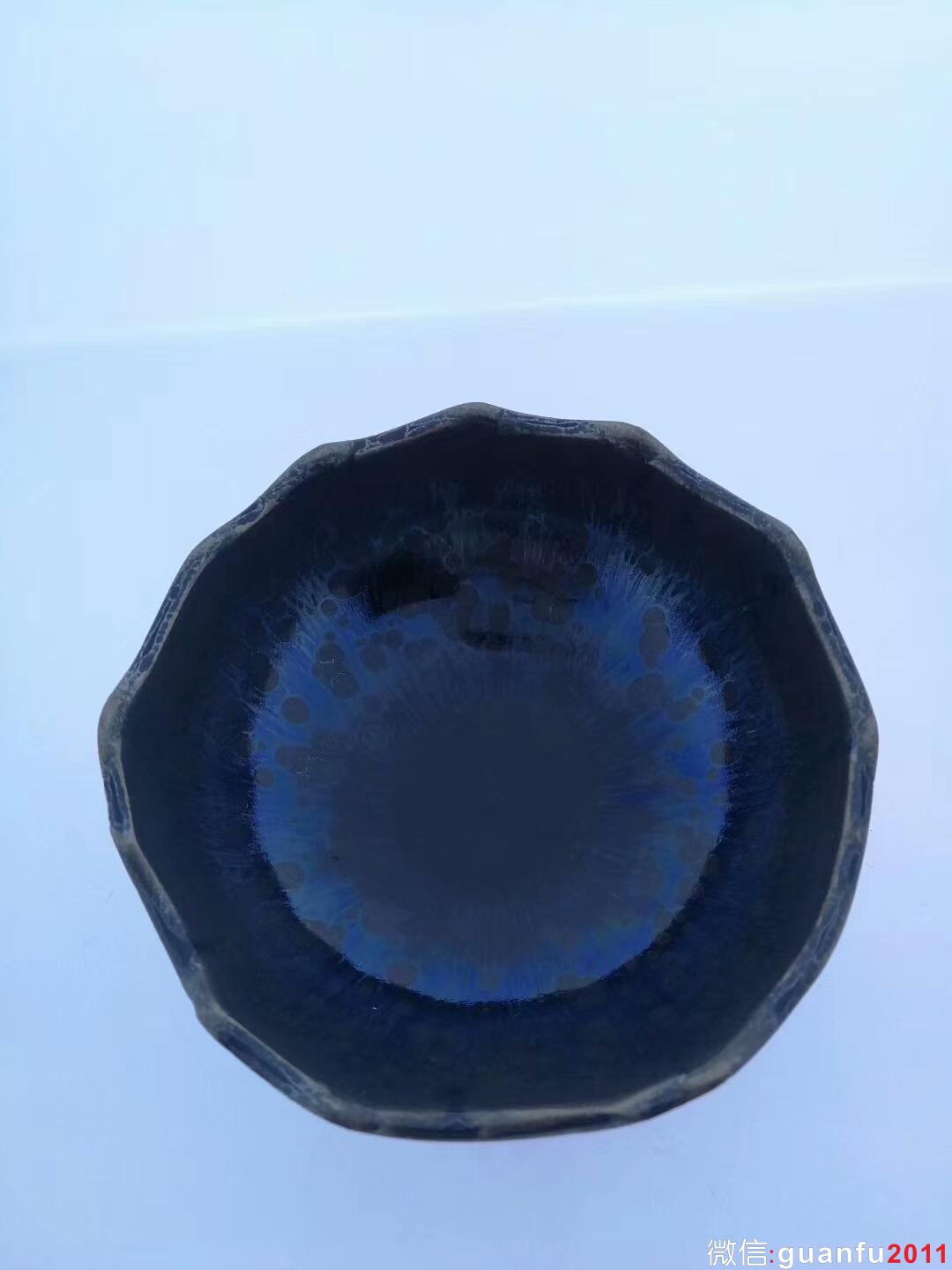 陸金喜曜變葵口盞：口徑8.5*4.5