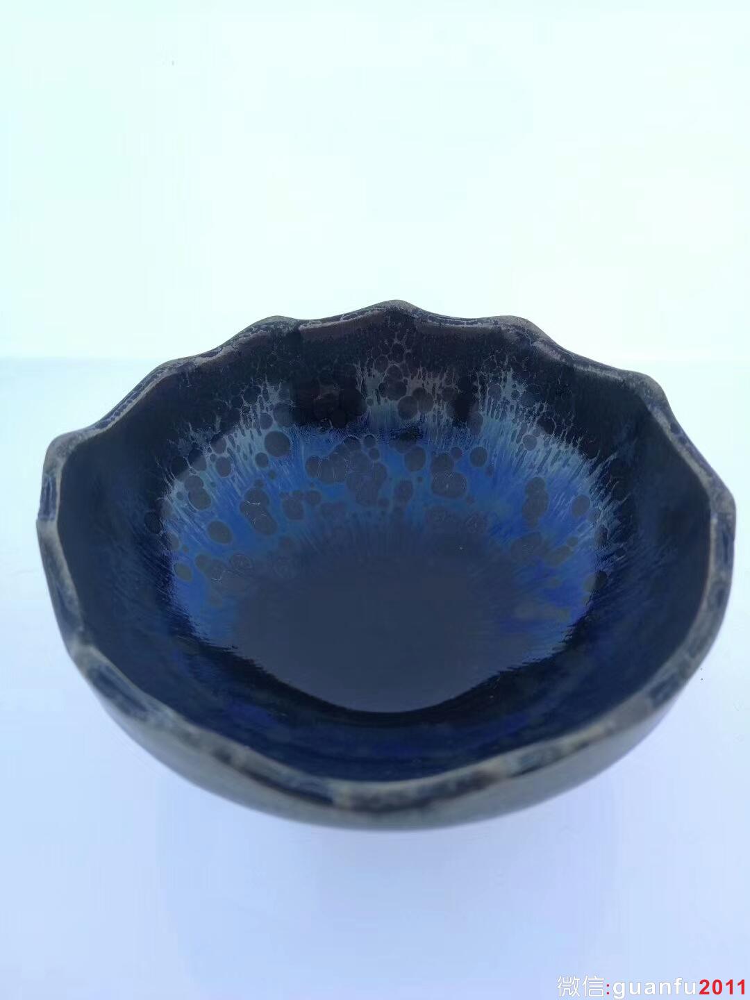 陸金喜曜變葵口盞：口徑8.5*4.5