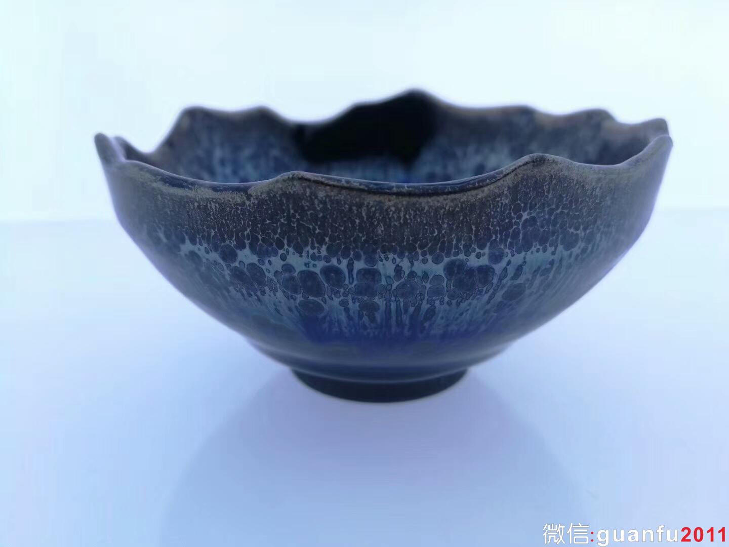 陸金喜曜變葵口盞：口徑8.5*4.5