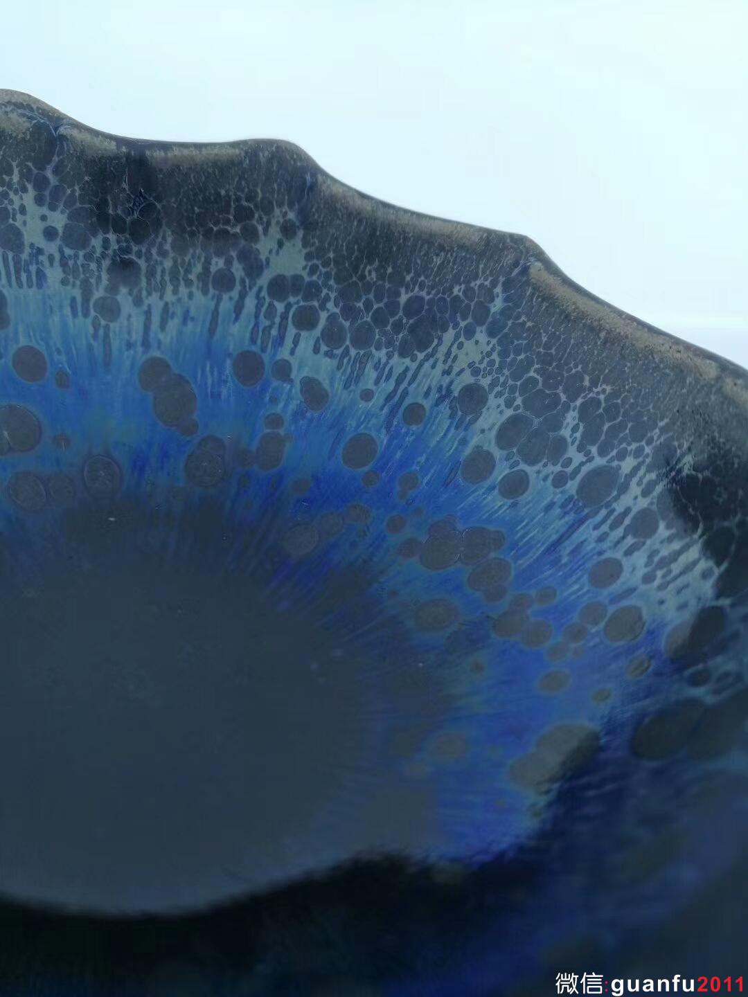 陸金喜曜變葵口盞：口徑8.5*4.5