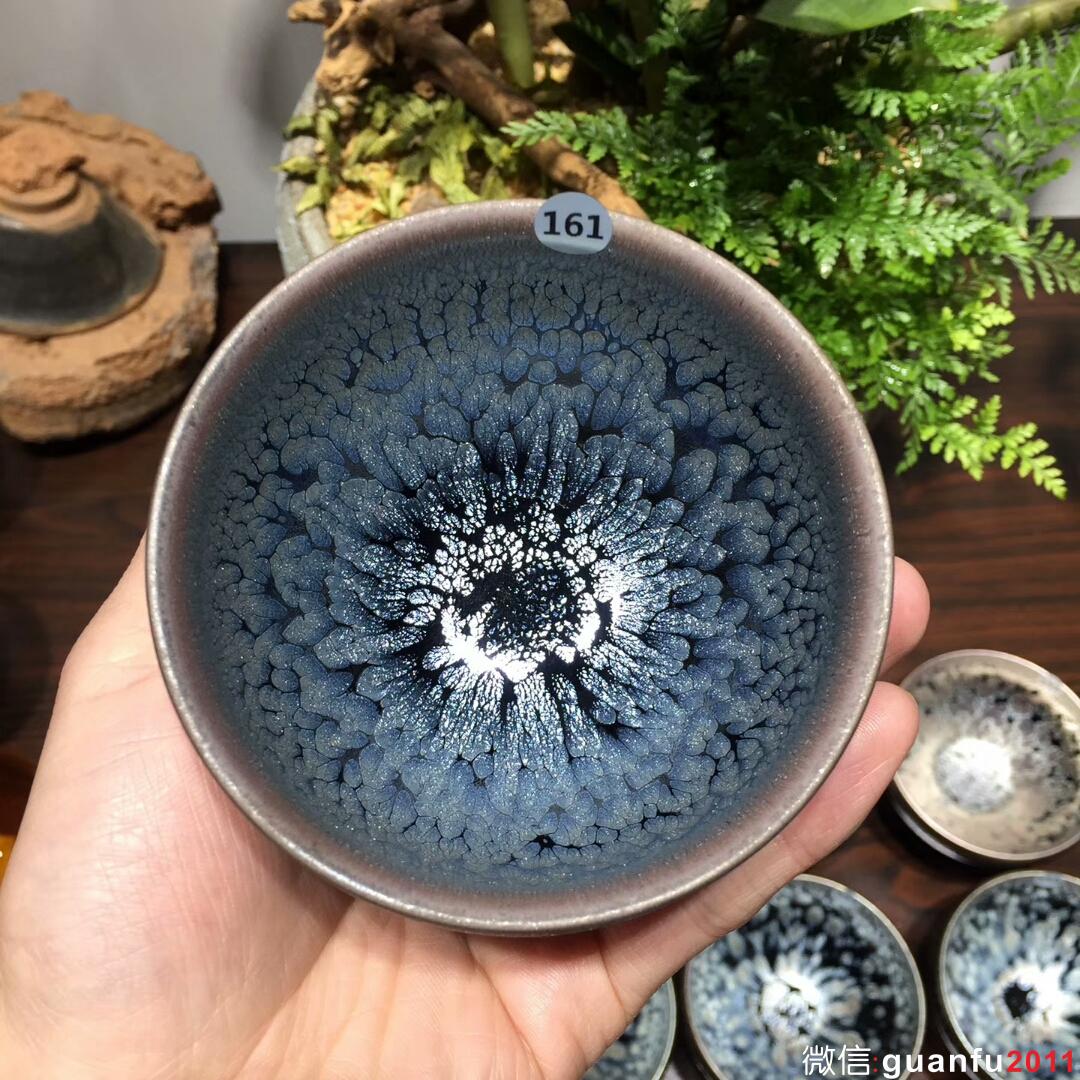 闕梅嬌老師手作 鷓鴣斑束口香爐盞：口徑9*6