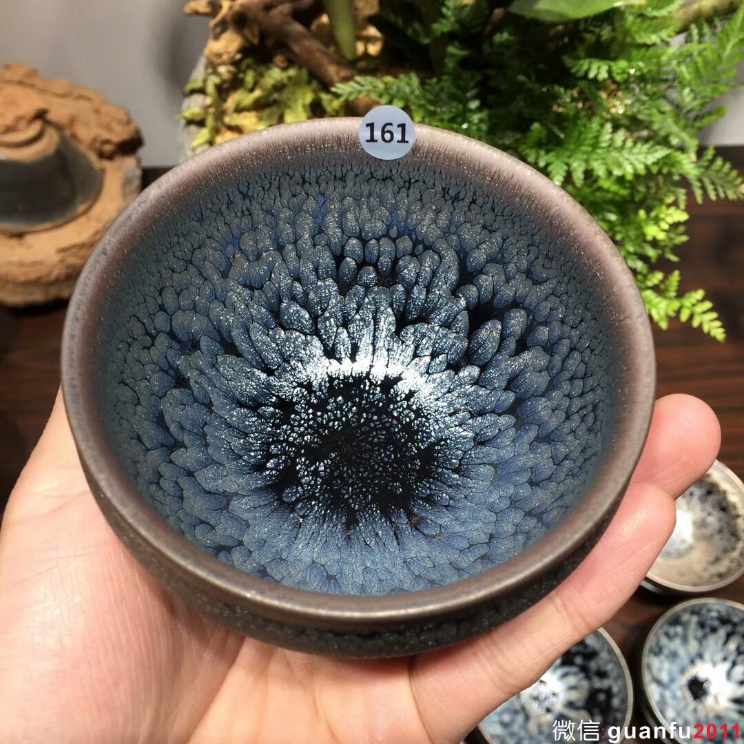 闕梅嬌老師手作 鷓鴣斑束口香爐盞：口徑9*6