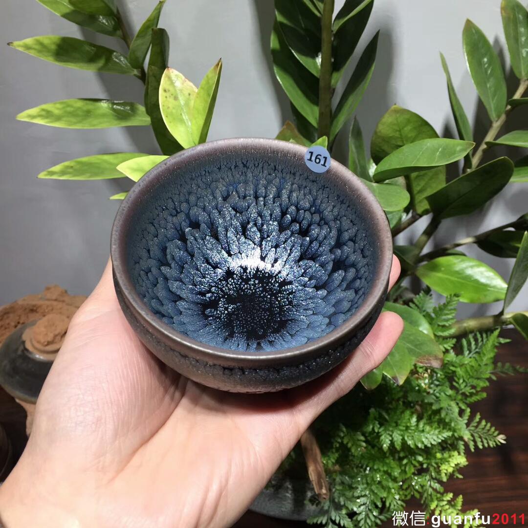 闕梅嬌老師手作 鷓鴣斑束口香爐盞：口徑9*6