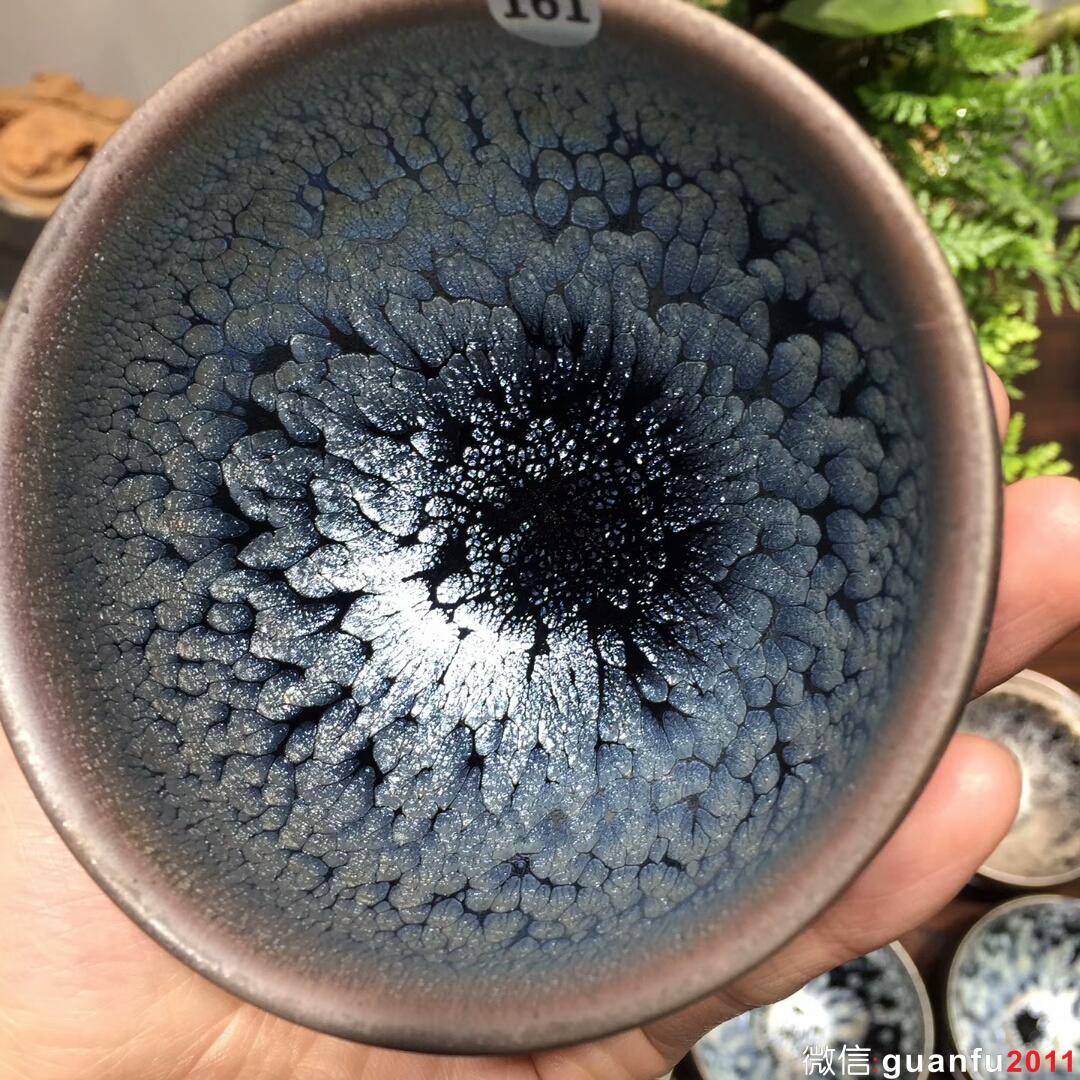 闕梅嬌老師手作 鷓鴣斑束口香爐盞：口徑9*6