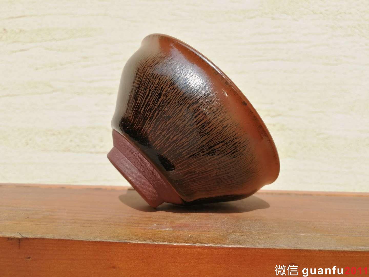 葉禮忠?guī)煾?兔毫盞：口徑9.3*5