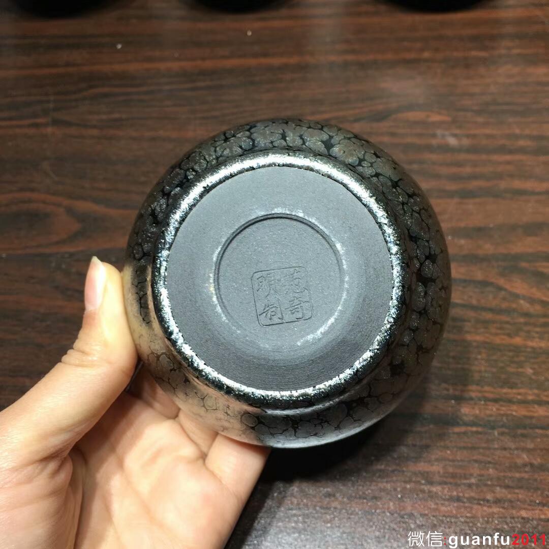 范奇明老師 油滴禪意杯：口徑8.5*5.3