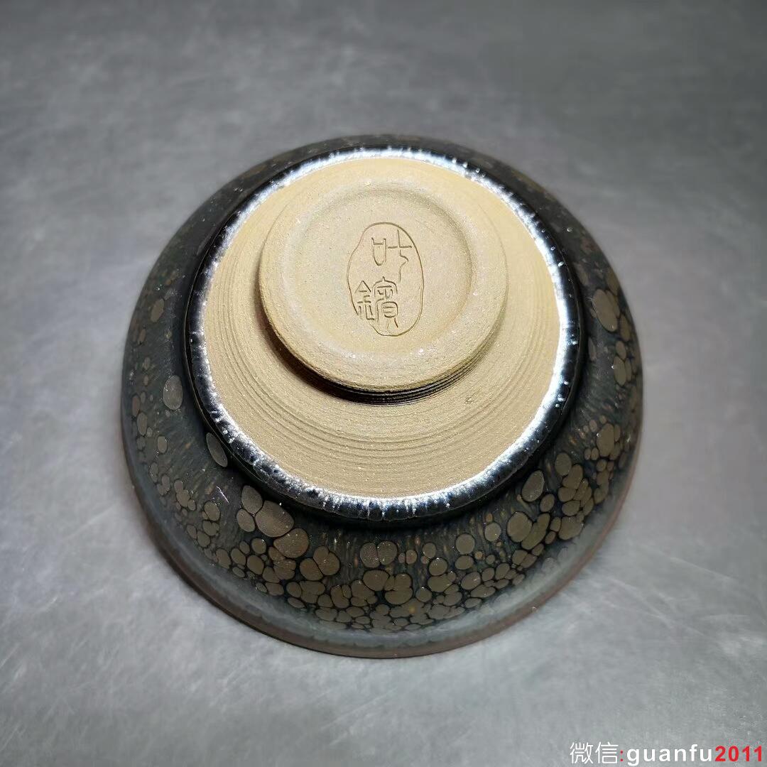 葉鑌師傅 油滴盞：口徑9*4.6