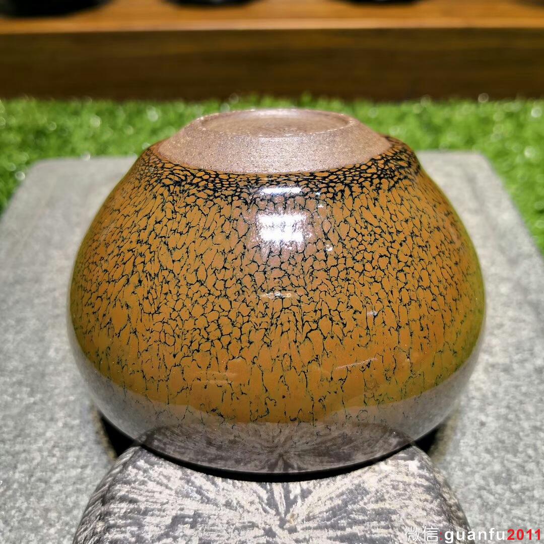 陳葉琦師傅 黃鷓鴣斑：口徑8.5*9.3*5.5