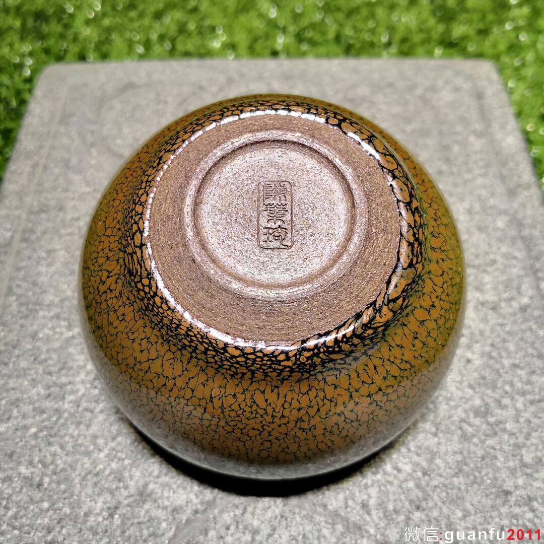 陳葉琦師傅 黃鷓鴣斑：口徑8.5*9.3*5.5