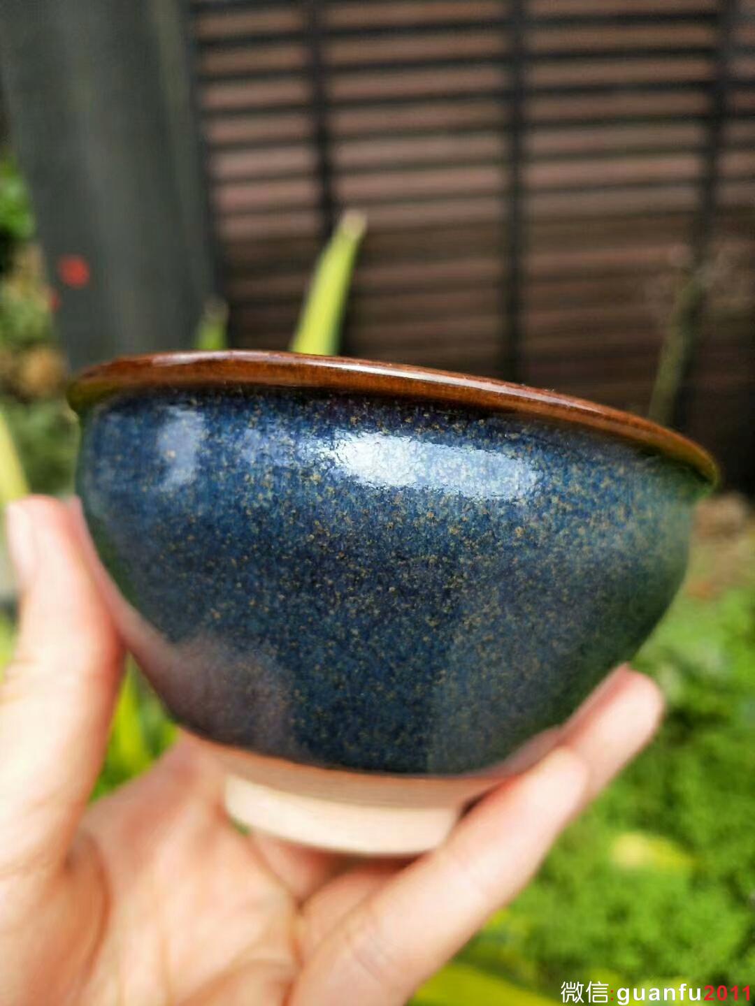 國(guó)家級(jí)大師-孫建興老師 回藍(lán)釉：口徑9*5.3