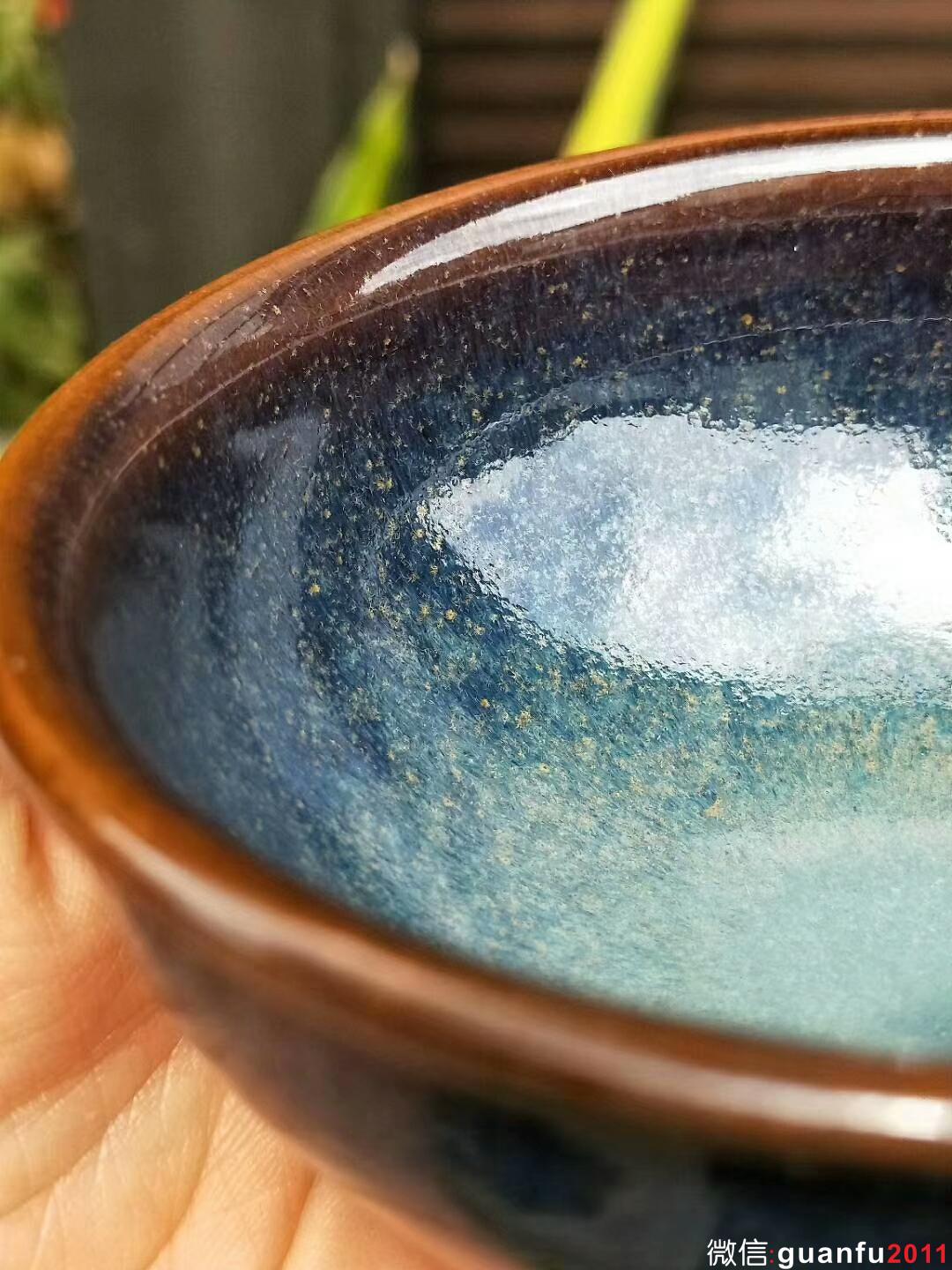 國(guó)家級(jí)大師-孫建興老師 回藍(lán)釉：口徑9*5.3
