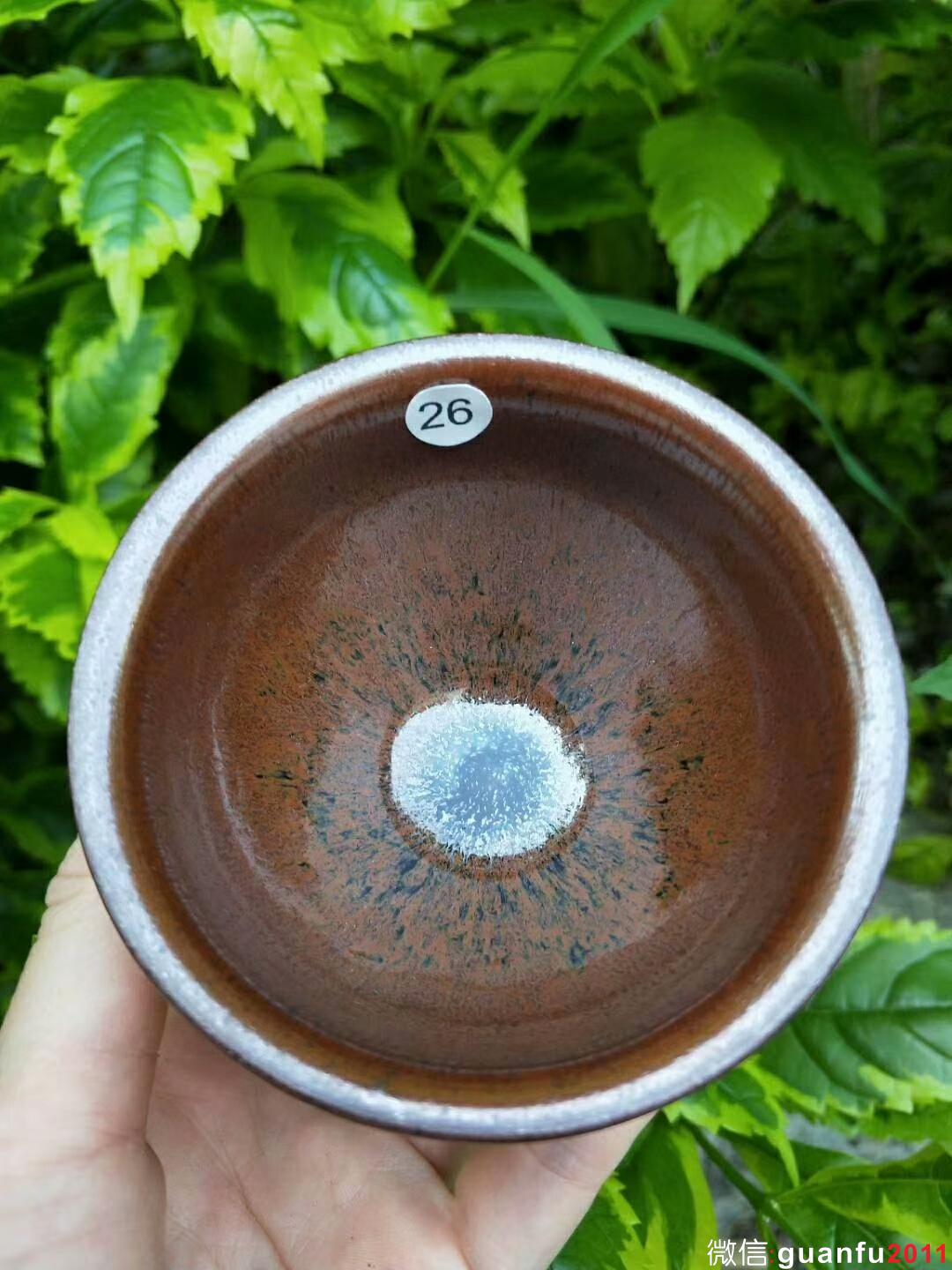 林熙 柴燒柿紅鷓鴣斑：口徑8.2*5.5