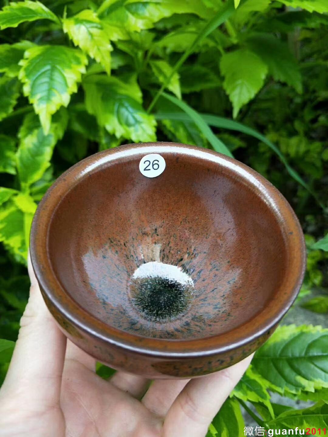 林熙 柴燒柿紅鷓鴣斑：口徑8.2*5.5