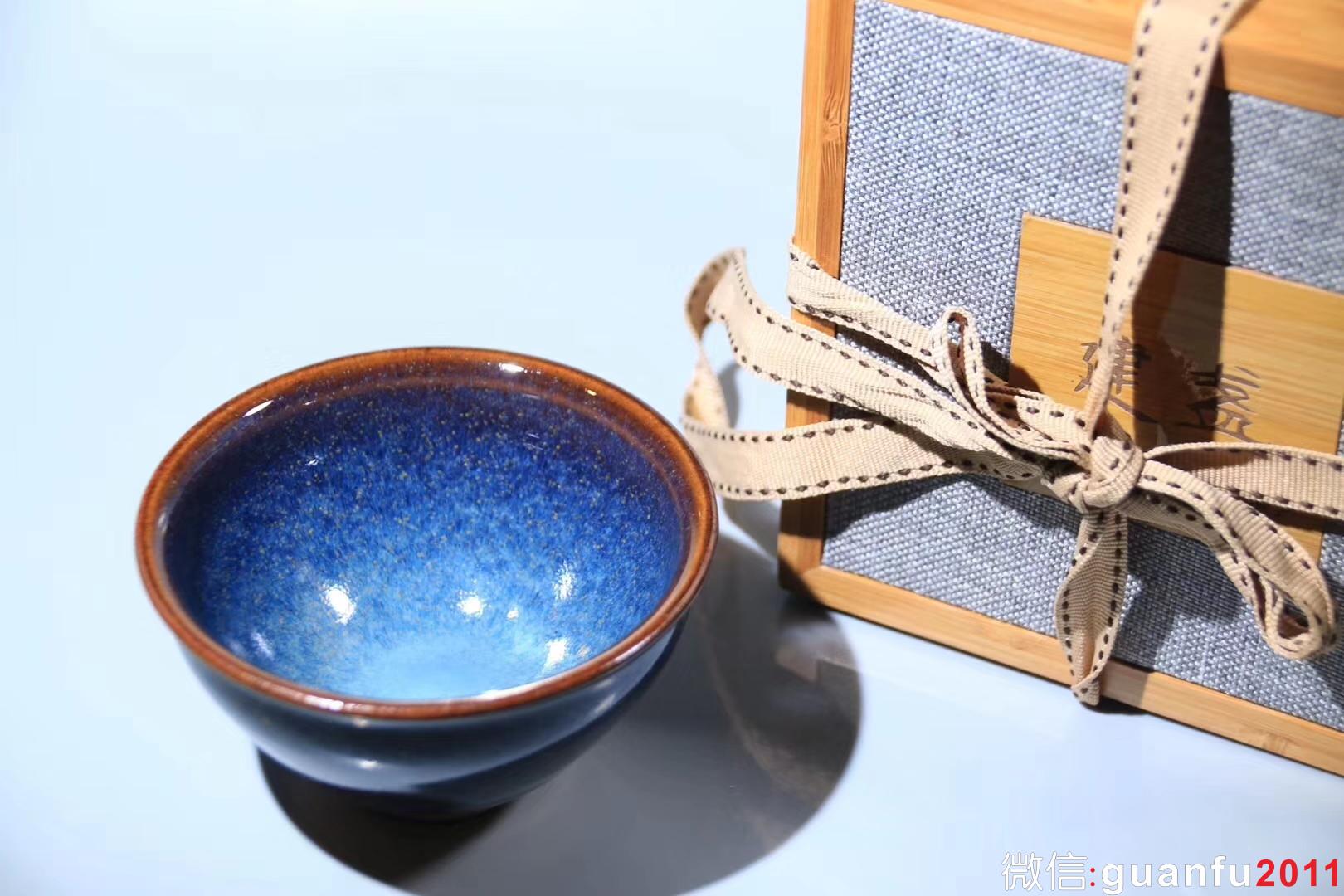 孫建興老師 精品 藍釉 9.5 x 5.3 cm